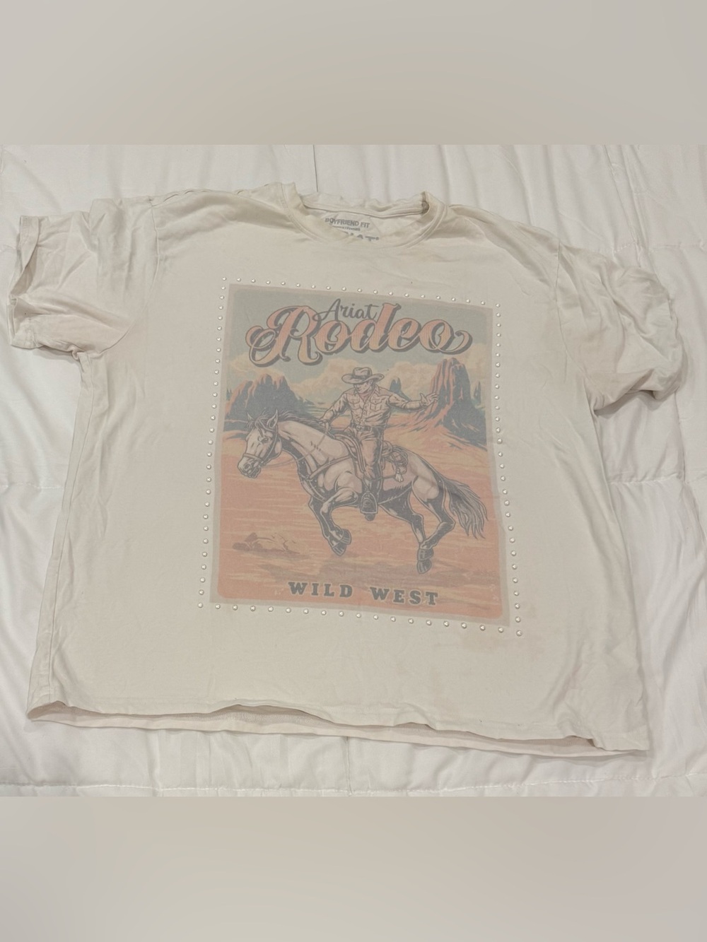 Ariat Women's "Rodeo Wild West" Boyfriend Graphic Tee XL